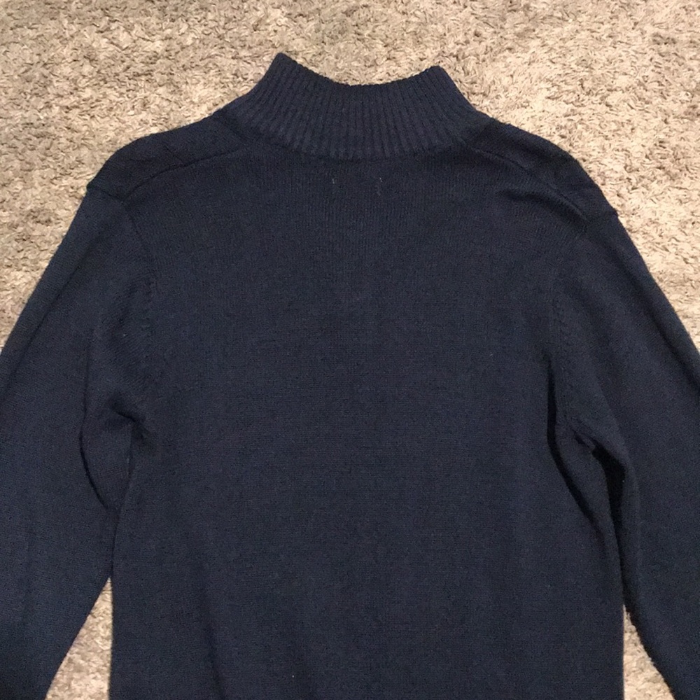 HAGGAR. XXL/EEG BLUE SWEATER 3/4 zipp up - Picture 4 of 4